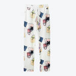 Produktbild fr 'Damen-Pyjamahose mit buntem Handtaschen-Muster - Baumwoll-Modal-Elasthan-Mix'