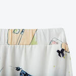 Produktbild fr 'Damen-Pyjamahose mit buntem Handtaschen-Muster - Baumwoll-Modal-Elasthan-Mix'