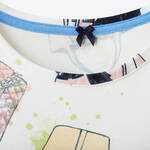 Produktbild fr 'Damen-Nachthemd mit buntem Handtaschen-Muster - Baumwoll-Modal-Elasthan-Mix'