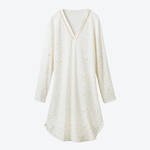 Produktbild fr 'Nachthemd - 100 % Baumwolle, Interlock-Jersey, Sternenmuster Gold auf Creme'