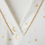 Produktbild fr 'Nachthemd - 100 % Baumwolle, Interlock-Jersey, Sternenmuster Gold auf Creme'