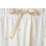 Produktbild fr 'Damen-Pyjama - 100 % Baumwolle, Interlock-Jersey, Sternenmuster Gold auf Creme'