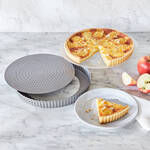 Produktbild f�r 'Birkmann Tarteform mit Hebeboden &ndash; perforierter Boden, Karbonstahl, � ca. 30 cm'