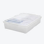 Produktbild fr 'Aufbewahrungsbox 60 l - praktische Unterbettkommode mit Rollen und faltbarem Deckel, B/H/T ca. 59/18,5/79 cm'