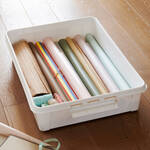 Produktbild fr 'Aufbewahrungsbox 60 l - praktische Unterbettkommode mit Rollen und faltbarem Deckel, B/H/T ca. 59/18,5/79 cm'