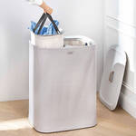 Produktbild fr 'Wschekorb mit 2 Fchern  45 l - 100 % PE, B/T/H ca. 59/39/71 cm'