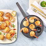 Produktbild für 'Æbleskiver-Spezialpfanne für unwiderstehlich leckere Teigbällchen'