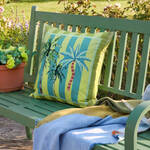 Produktbild f�r 'APELT Outdoor-Kissenh�lle 50/50 cm mit Palmenmotiv - fleckgesch�tzt'