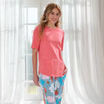 Produktbild fr 'Damen 7/8 Pyjamahose zum Kombinieren  – mit allover Blumenmuster'