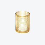 Produktbild für 'Effektvolles Glas-Windlicht mit Golddekor, Teelicht, Windlichtglas, Tischdeko'