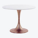 Produktbild fr 'Eleganter Beistelltisch mit runder Marmorplatte'