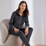 Produktbild für 'Formbeständiger Homewear-Anzug aus weichem Nicki'