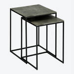 Produktbild für 'Funktionales Lambert Beistelltisch-Set mit edlem Graphit-Finish, Wohnzimmertisch, Couchtisch, Beistelltisch'