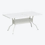 Produktbild fr 'Gartentisch aus wetterfestem Alu-Guss – Wei'