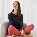 Produktbild für 'Gemustertes Kombishirt zur Bio-Baumwoll Mix & Match Kollektion, Nachtwäsche, Pyjama, Schlafbekleidung, Loungewear, Nachthemd'