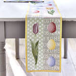 Produktbild für 'Gobelin Ostertischwäsche mit Tulpen, Läufer, 32x96 cm 2er Set'