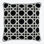 Produktbild fr 'Handbestickes Lambert-Kissen Victor - 50x50 cm, schwarz/wei'