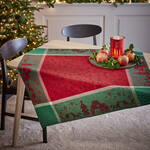 Produktbild für 'Jacquard-Tischdecke mit klassischen Weihnachts-Motiven'