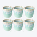 Produktbild f�r 'Kaffeebecher: Handgefertigtes Steingutgeschirr in mediterranen Blaut�nen'