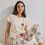 Produktbild f�r 'Kurzarm-Shirt - Baumwoll-Modal-Mix, Ballon-Print, Gr��e 36-48'