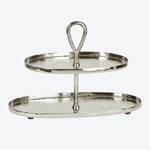 Produktbild fr 'Lambert Etagere  Clea   - 2 Ebenen, oval, kunstvoll gehmmert'