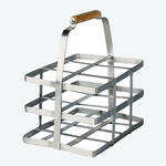 Produktbild fr 'Lambert Flaschentrger  Pisa  fr 6 Flaschen - robustes Metallgestell mit Holzgriff'