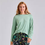 Produktbild fr 'Langarmshirt fr Damen, Grn - Viskose-Elasthan-Mix'