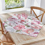 Produktbild für 'Romantische Baumwoll-Tischdecke mit aquarellierten Pfingstrosen'