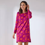 Produktbild fr 'Schlafshirt mit abstraktem Bltendruck – aus Baumwolle mit Elasthan'