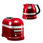Produktbild für 'Set: KitchenAid 4-Scheiben-Toaster und Doppelwand-Wasserkocher mit Temperaturvorwahl'