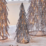 Produktbild fr 'Silberfarbene Deko-Tannenbume glitzern zum Fest'