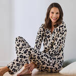 Produktbild für 'Stilvoller Leo-Print-Pyjama für Schmusekatzen'
