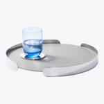 Produktbild fr 'Tablett rund, zum Wenden mit zwei Servierflchen - /H ca. 35/4 cm, Edelstahl'