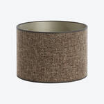 Produktbild fr 'Textiler Lampenschirm in Tweedoptik braun fr Stehlampen, Zylinder, Lampenschirm,'