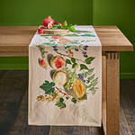 Produktbild fr 'Tischlufer, Halbleinen - dekoratives Fruchtmotiv, 50 % Leinen, 50 % Baumwolle, 50/155 cm, Made in France'