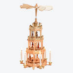 Produktbild für 'Traditionelle vierstöckige Weihnachtspyramide, Holzpyramide, Weihnachtsdekoration, 4-stöckig, Drehpyramide'