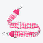 Produktbild für 'Web-Taschenband Hahnentritt, Pink/Weiß  zum Austauschen, Hüfttasche, Handtasche, Geldbörse, Handytasche, Tasche, Bauchtasche'