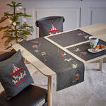Produktbild für 'Weihnachtlich bestickter Woll-Tischläufer'
