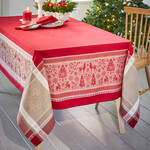 Produktbild für 'Weihnachtliche Tischdecke mit Fleckschutz aus südfranzösischer Traditionsweberei, Tischdecke, Tafeldecke'