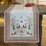 Produktbild für 'Weihnachtlicher Tischläufer in schwerer Double-Jacquard-Qualität'
