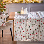 Produktbild fr 'Weihnachtstischdecke Xmas - Allover-Muster auf Wei'