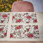 Produktbild für 'Winterliche Jacquard-Tischsets mit floralem Dessin'