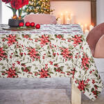 Produktbild für 'Winterlicher Jacquard-Tischdecke mit floralem Dessin'