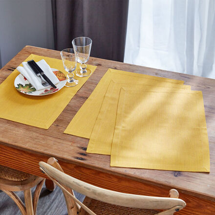 Produktbild für '  Lichtechte und fleckabweisende Jacquard-Tischsets leuchten in Herbstfarben'