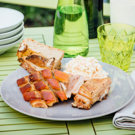 Produktbild für '  Spanferkel am Spiess mit Coleslaw'