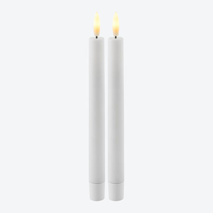 Produktbild für '2er-Set Echtwachs LED-Stabkerzen, 25 cm hoch'