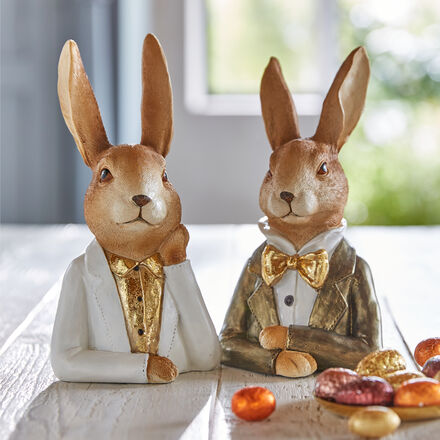 Produktbild fr '2er-Set Hasenbsten als Hingucker in der Osterzeit'
