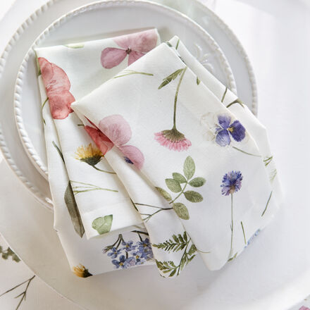 Produktbild f�r '2er-Set Servietten Weidenblume 45x45 cm, 100% BW'