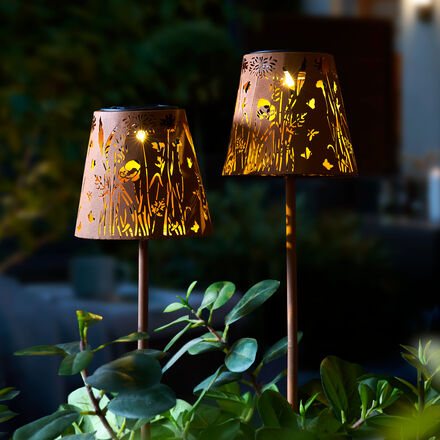 Produktbild f�r '2er-Set Solarleuchten mit Bodenstecker'
