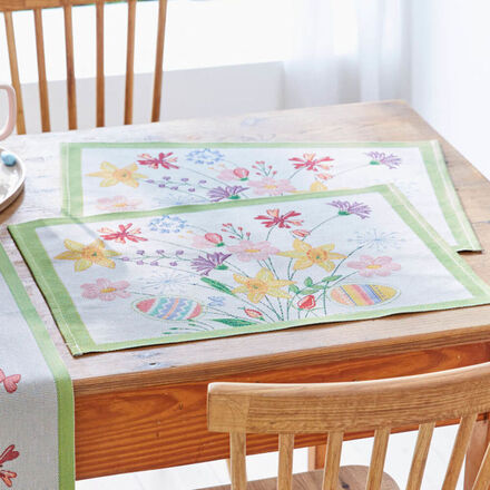 Produktbild f�r '2er-Set Tischsets Osterstrau� 35 x 48 cm, 100% BIO-Baumwolle'